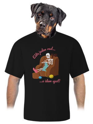 Ešte jeden rad unisex tričko oversized Black