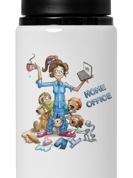 Mamičky home office flaša na vodu White