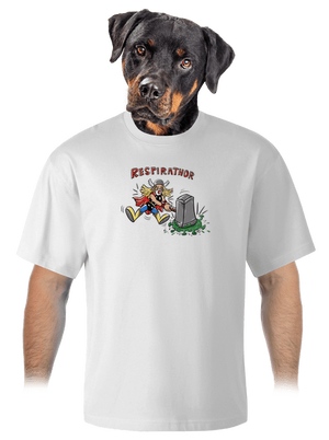 Respirathor unisex tričko oversized White