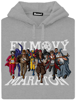 Filmový maratón pánska mikina klokanka Light Melange