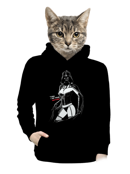 Mrs. Vader dámska mikina klokanka Black