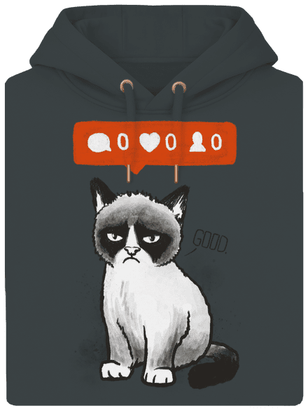 Grumpy unisex mikina premium Charcoal