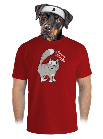 Macko a Micka pánske športové tričko Red Mal