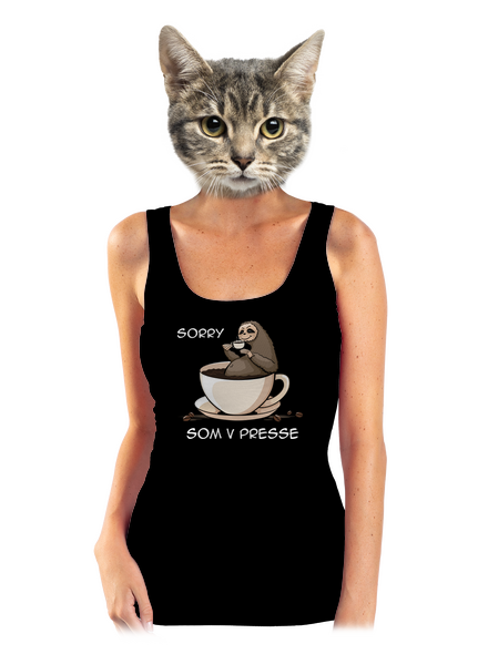 V presse dámske tielko klasické Black