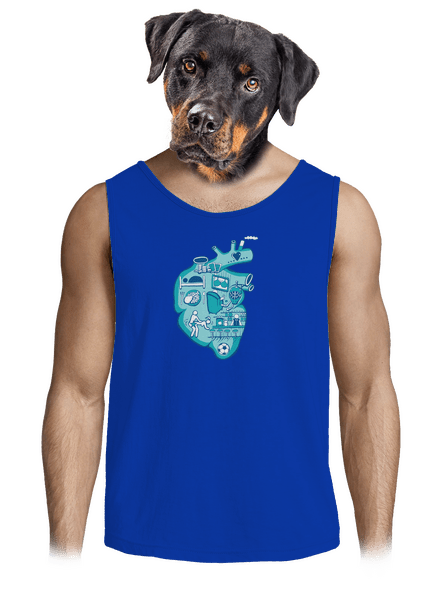Srdce bije pre pánske tielko Royal Blue