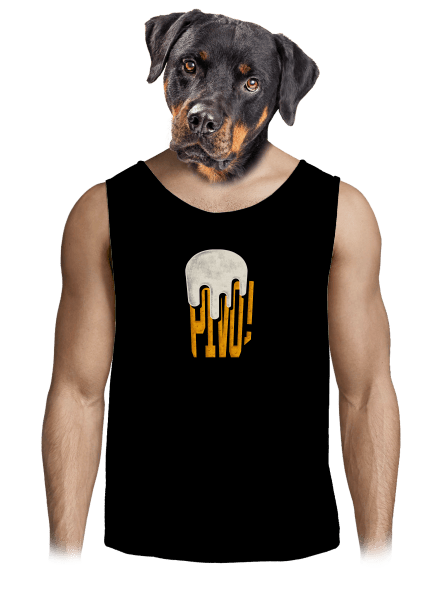 Nápis Pivo pánske tielko Black