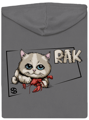Mačací horoskop: Rak dámska mikina na zips Steel Gray