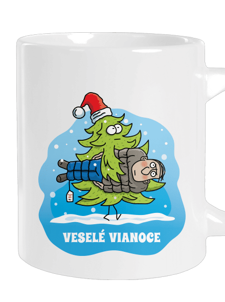 Veselé Vianoce veľký hrnček White