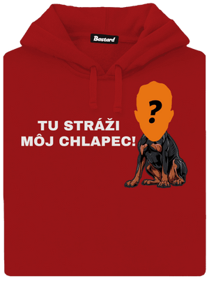 Tu strážim ja dámska mikina klokanka Red Mal