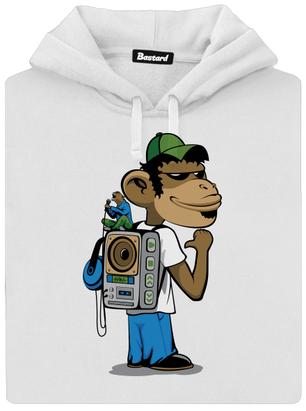 Boombox backpack dámska mikina klokanka White