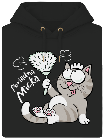 Macko a Micka unisex mikina premium Dark Black
