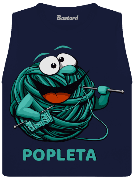 Popleta dámske tielko voľné Navy