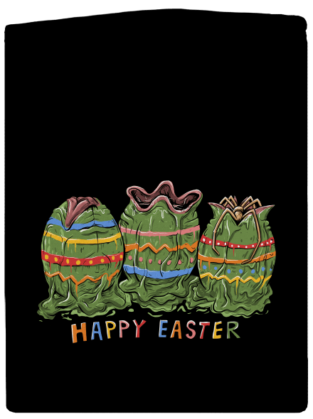 Happy Easter pánska mikina na zips Black