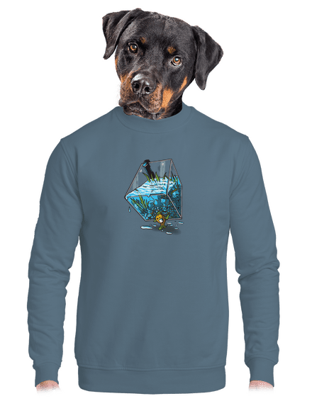 Migrujúca rybka unisex mikina bez kapucne Nordic Blue