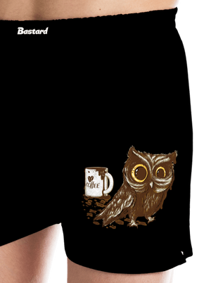 Sova na kofeínu pánske trenky Black