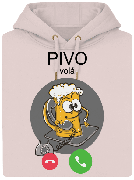 Pívo volá unisex mikina premium Rose Chalk