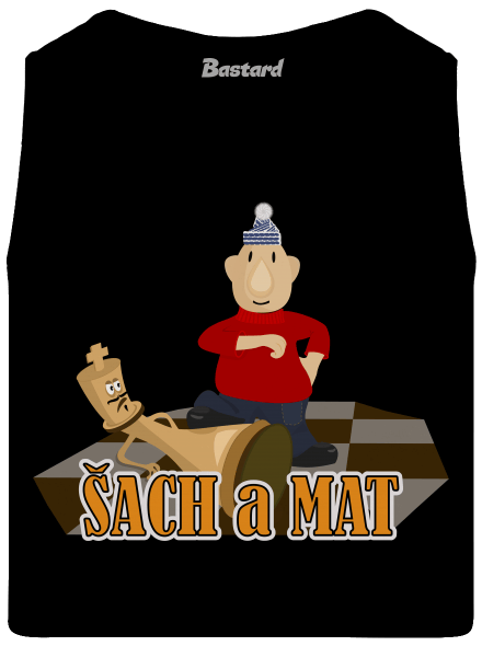 Šach a Mat pánske tielko Black