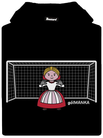 Gólmanka pánska mikina klokanka Black