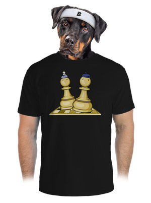 Šach a Mat pánske športové tričko Black