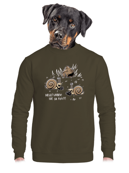 Urbex unisex mikina bez kapucne Urban Khaki
