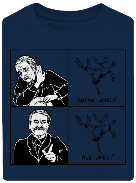 Cimrman: Copak jmelí unisex tričko oversized Midnight Blue