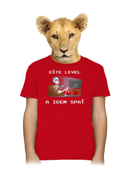 Ešte level detské tričko Red