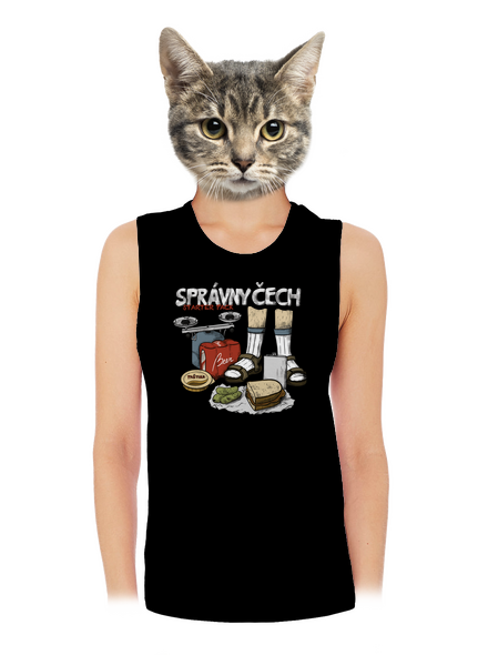 Správny Čech dámske tielko voľné Black