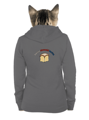 Poctivá buchta a klobása dámska mikina na zips Steel Gray