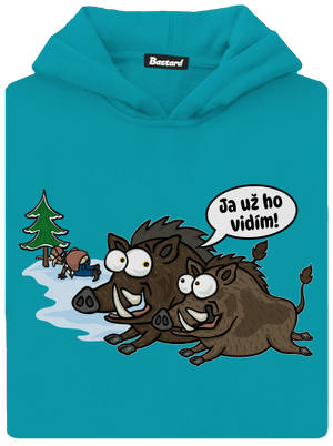 Ja už ho vidím detská mikina klokanka Hawaiian Blue