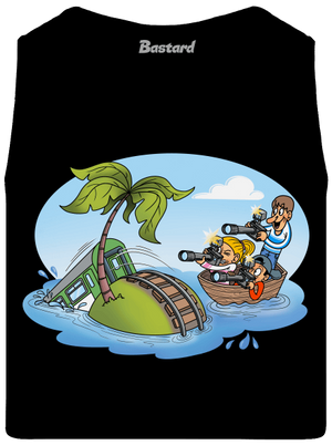 Ostrov železnice pánske tielko Black