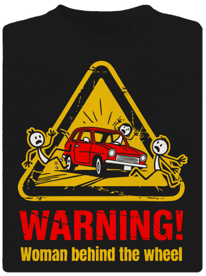 Žena za volantom detské športové tričko Black