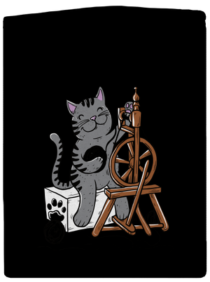 Mačka pradie dámska mikina na zips Black