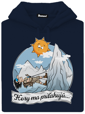 Hory ma priťahujú pánska mikina klokanka Navy