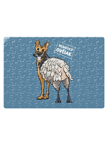 Nemecký ovčiak puzzle White
