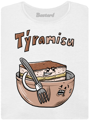 Týramisu dámske tričko s lemom White