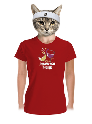 Klub riadnych pičiek dámske športové tričko Red Mal