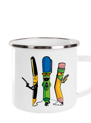 Písací gang plecháčik White