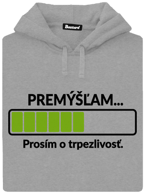 Premýšľam pánska mikina klokanka Light Melange