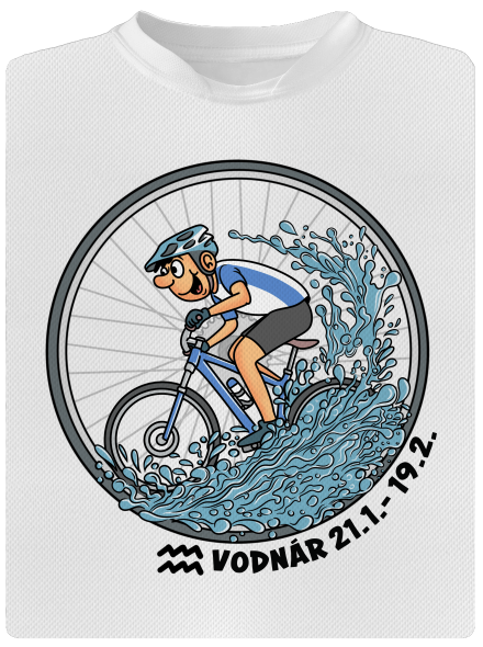 Cyklistický horoskop: Vodnár detské športové tričko White