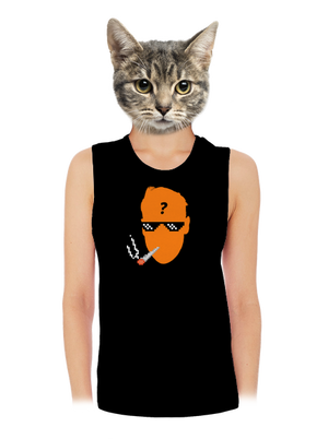 Thug life dámske tielko voľné Black