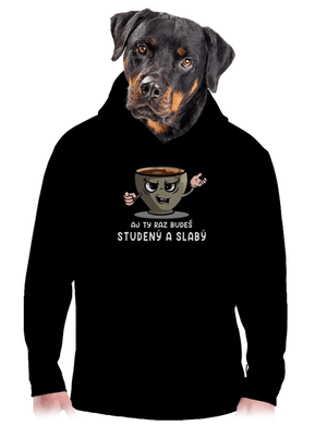 Studená káva pánska mikina klokanka Black