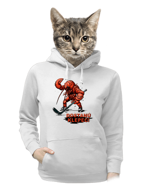 Dostanú klepec dámska mikina klokanka White