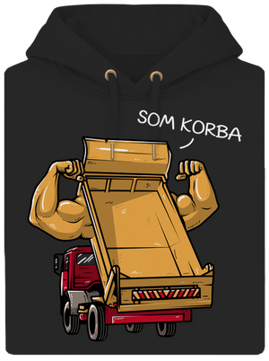 Korba unisex mikina premium Dark Black