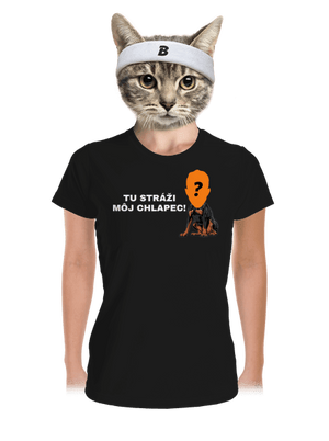 Tu strážim ja dámske športové tričko Black