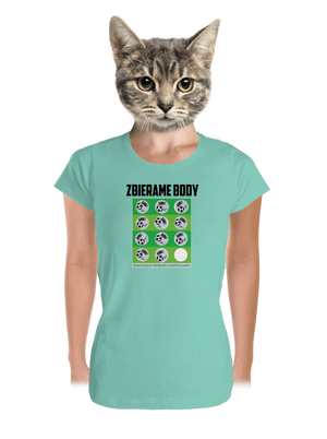 Zbierame body - futbal dámske tričko prémium Mint Mal