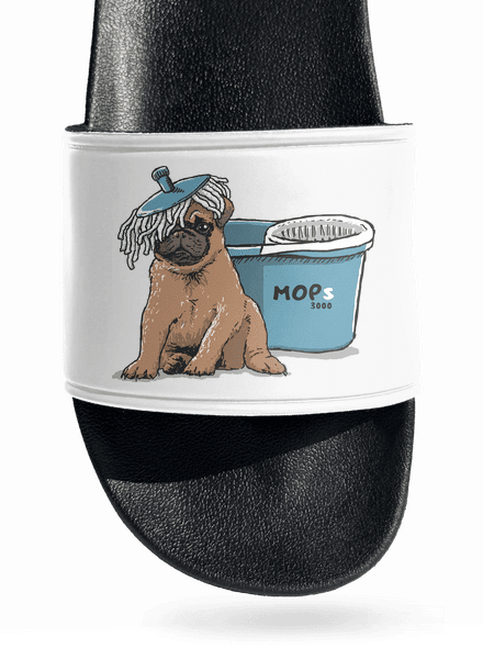 Mops šľapky White