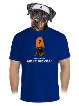 Tu strážim ja pánske športové tričko Royal Blue Mal