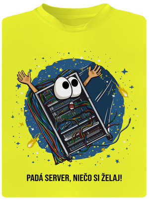 Padá server pánske športové tričko Neon Yellow