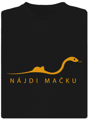 Nájdi mačku detské športové tričko Black