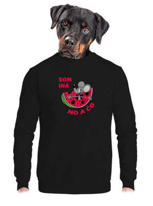 Som iná unisex mikina bez kapucne Black